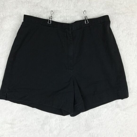 Fields Gear Womens Shorts Chino Classic Modern 5" Inseam‎ Black Casual 16 - Picture 1 of 9